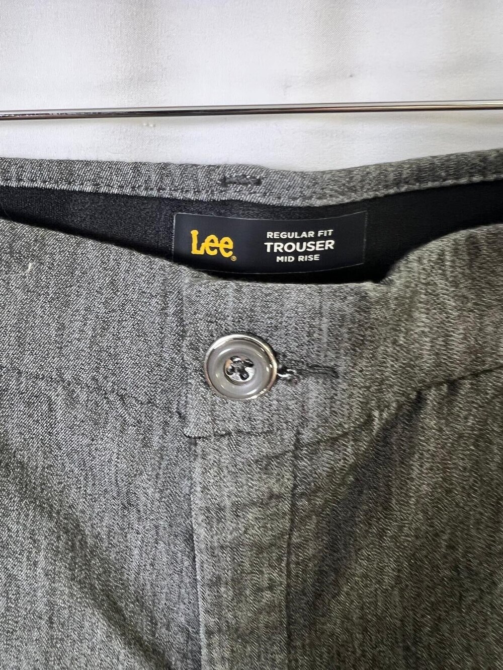 Lee Regular Fit Trouser Gray Mid Rise Regular M Flex Motion - Picture 6 of 12